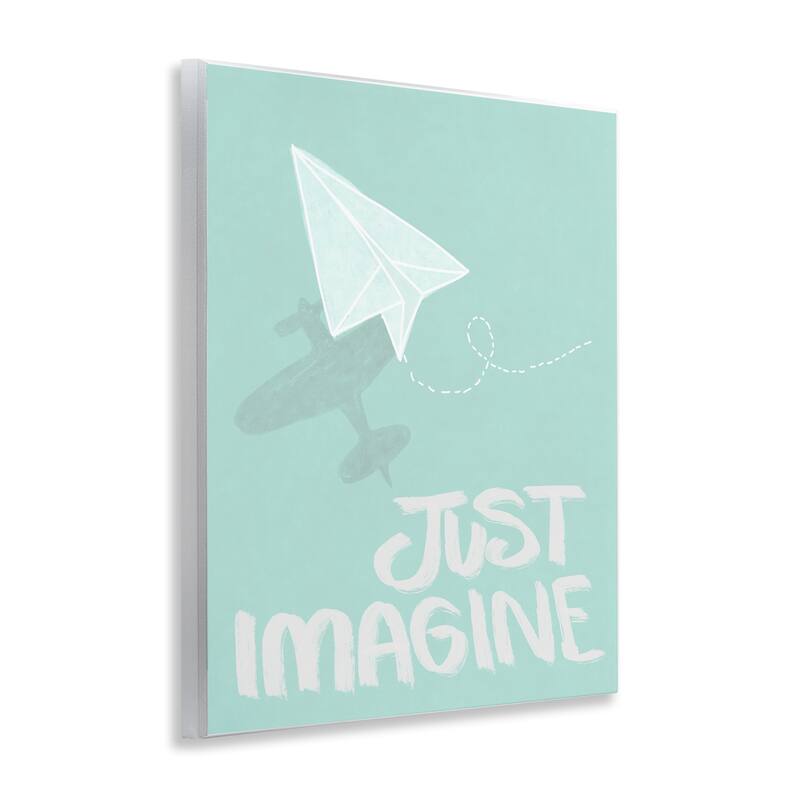 Stupell Inspirational Just Imagine Phrase Wall Plaque Art Design By Chen Alyesh