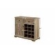 preview thumbnail 9 of 9, Farmhouse Buffet Cabinet with Storage Sideboard with 2 Drawers Wine Bar Cabinet with Removable Wine Racks Storage Shelves