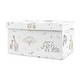 preview thumbnail 1 of 2, Jungle Safari Animal Boy Girl Kids Fabric Toy Bin Storage Taupe Black and White Gender Neutral Elephant Zebra Wildlife Adventure