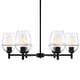 preview thumbnail 1 of 8, Designers Fountain D310M-6CH Summer Jazz 6 Light 28" Wide Chandelier Matte Black