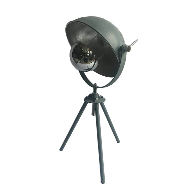 Table Lamp Grey Metal Gold Accent Modern Lamp Alloy Steel 24" Tall Bedroom Living Room