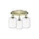 preview thumbnail 1 of 18, Innovations Lighting Endless Possibilities Ballston - Preston - 3 Light 19" Jar Shade Flush Mount Antique Brass/Clear