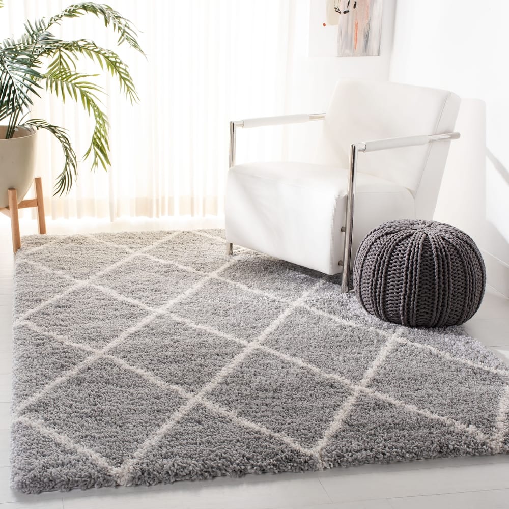 SAFAVIEH Fontana Shag Gurli Trellis 2-inch Thick Rug