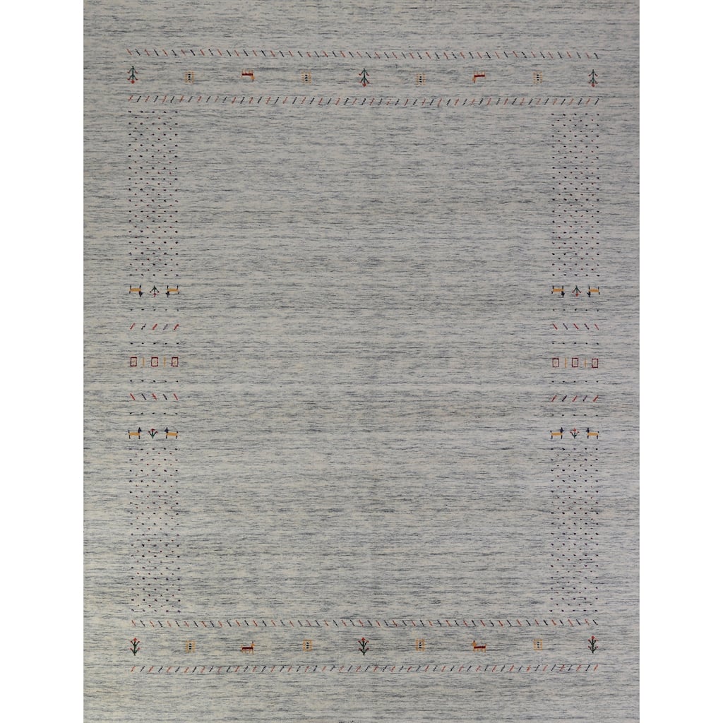 Gabbeh Indian Area Rug Handmade Living Room Wool Carpet - 7'11" x 9'10"