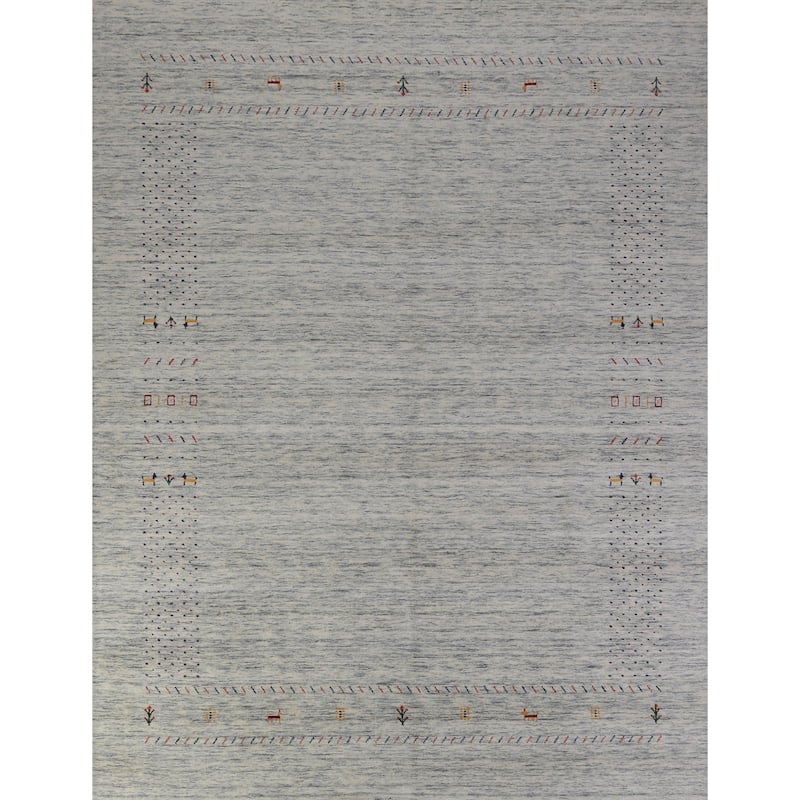 Gabbeh Indian Area Rug Handmade Living Room Wool Carpet - 7'11" x 9'10"