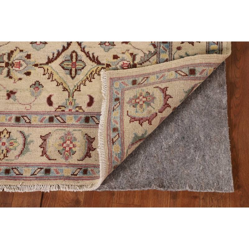 Floral Beige Kazak Oriental Accent Rug Hand-Knotted Wool Carpet - 3'3"x 5'1"