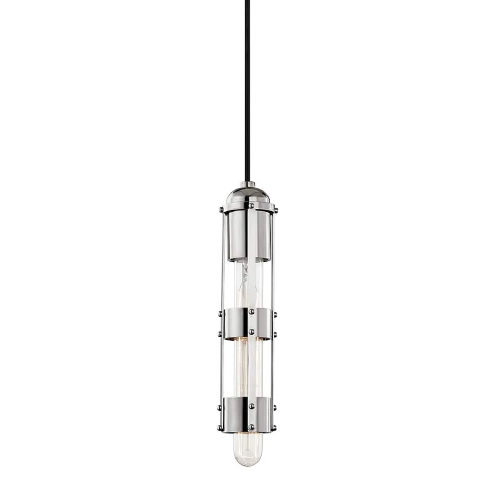 Mitzi by Hudson Valley Violet 11.5-inch Polished Nickel Pendant