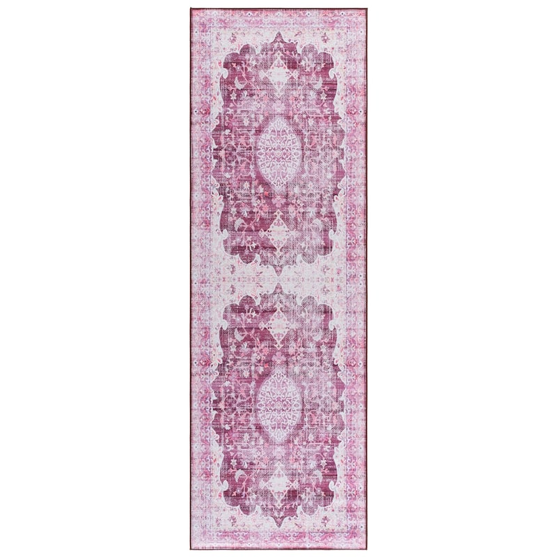 SAFAVIEH Tucson Floor Transitional Rug - 2'6" x 8' Runner - Fuchsia/Purple