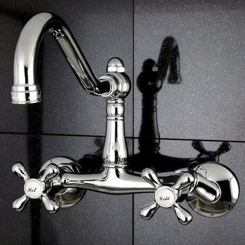 Vintage 6" Adjustable Center Wall Mount Kitchen Faucet