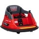 preview thumbnail 1 of 5, 12V Kids' Electric Bumper Car: Remote Control, 360° Spin, LED Lights, Music, Red 2-4 Years - Assembly Required - Red