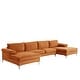 preview thumbnail 8 of 68, Modern XL Velvet Upholstery U-shaped Sectional Sofa