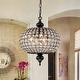 preview thumbnail 48 of 95, Retro French 4/5-Light Antique Brass Globe Crystal Chandelier for Living/Dining Room