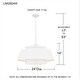 preview thumbnail 9 of 7, Lumi 3-Light Matte White Pendant