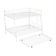 preview thumbnail 9 of 7, Full XL Over Queen Metal Bunk Bed with Trundle, White