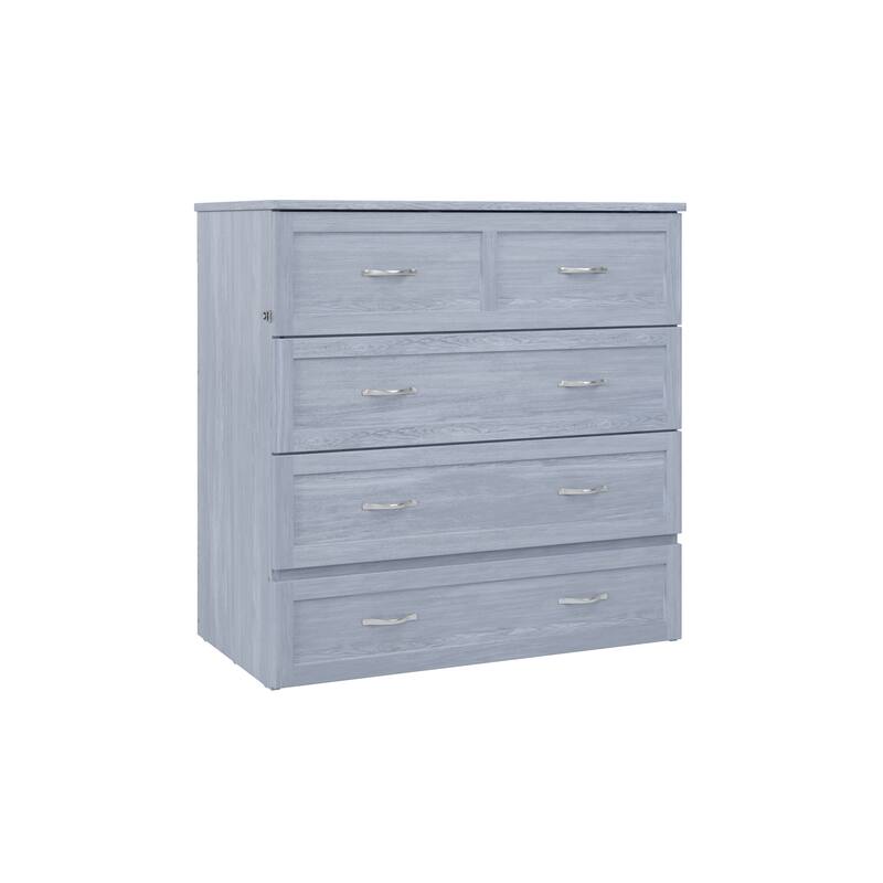 AFI Northfield Murphy Bed Chest with 6" Mattress, Storage Drawer & Built-In Charger