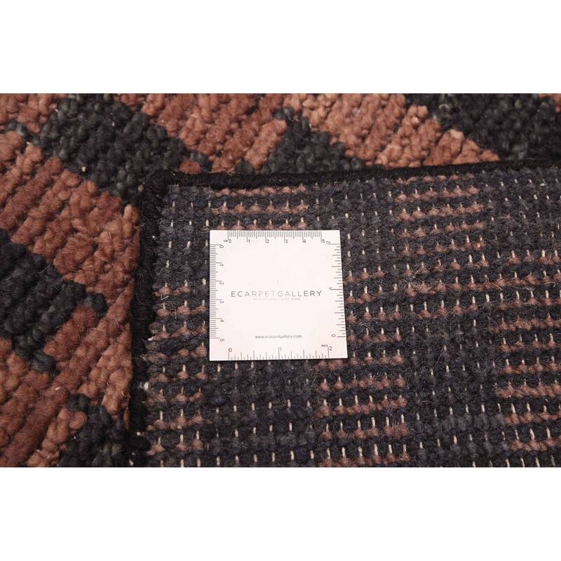 ECARPETGALLERY Hand-knotted Tangier Brown Wool Rug - 8'5 x 9'10