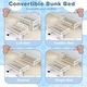 preview thumbnail 12 of 22, Costway Twin Over Twin Bunk Bed Solid Wood Bed Frame with Ladder