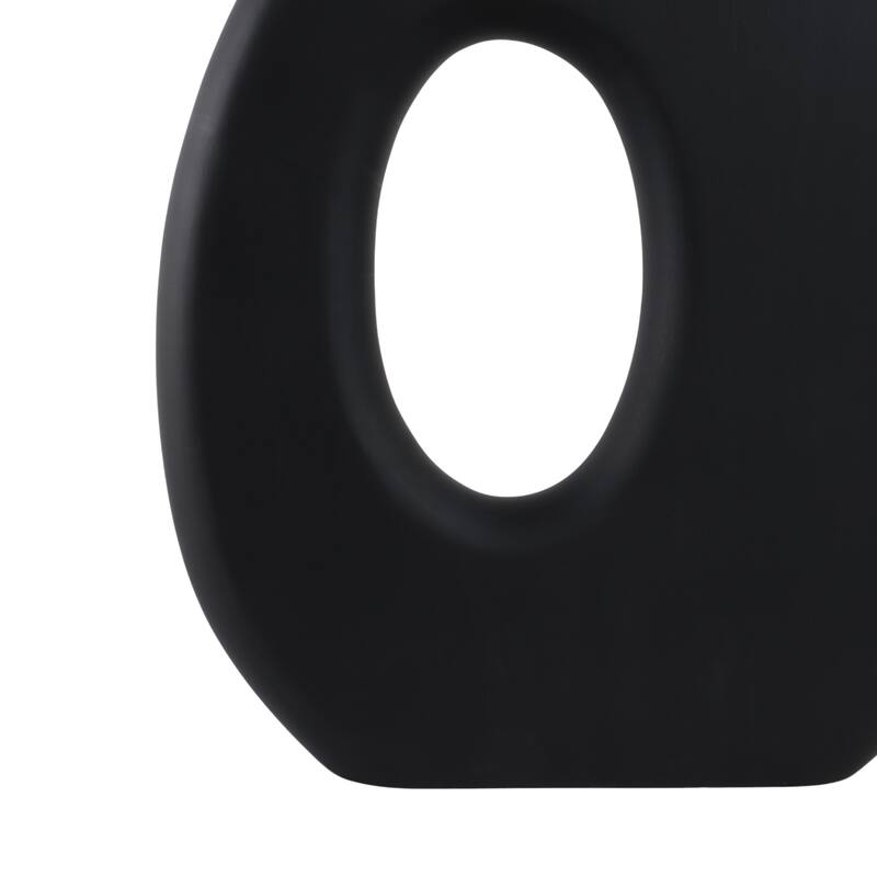 Decorative Wooden Cut-Out Vase - Black, 18"