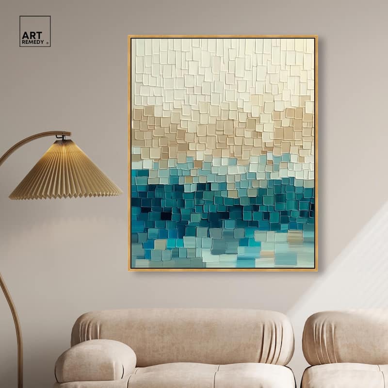 Pixelated Sea II Canvas by Art Remedy