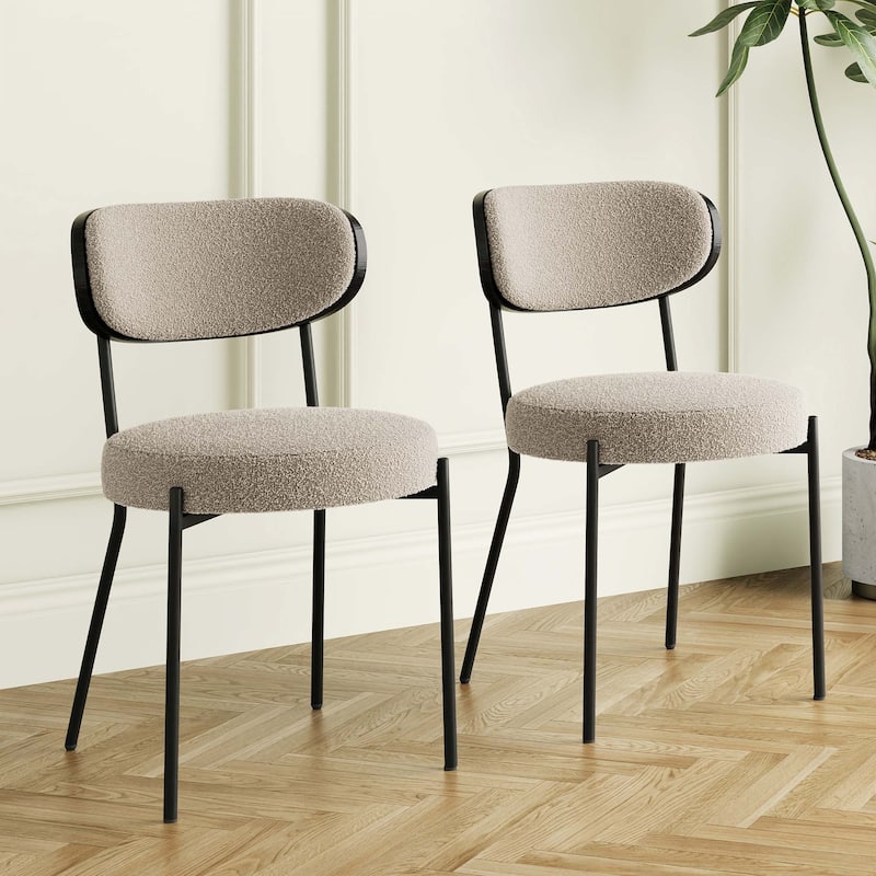 Boucle Kitchen Dining Chair ,Kitchen Dining Room and living room (set of 2)