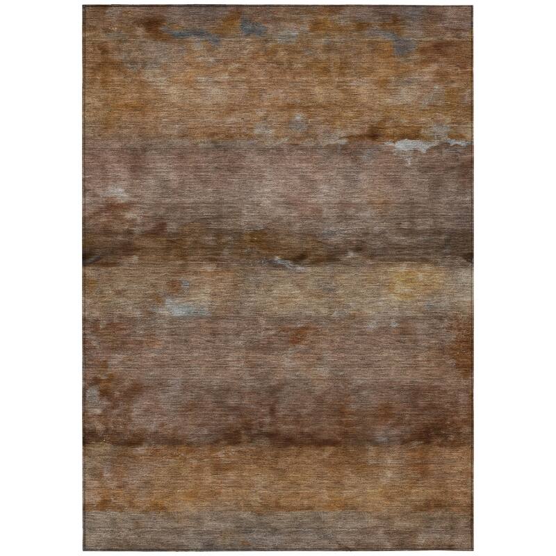 Machine Washable Indoor/ Outdoor Contemporary Ombre Chantille Rug