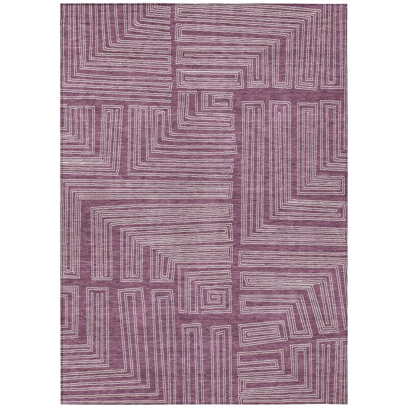 HomeRoots Geometric Transitional Rectangle Outdoor Rug