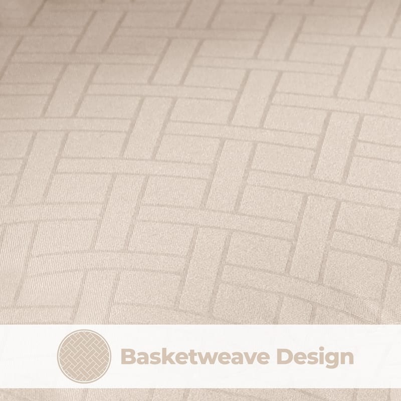 Superior Monochrome Basketweave Microfiber Down Alternative Comforter