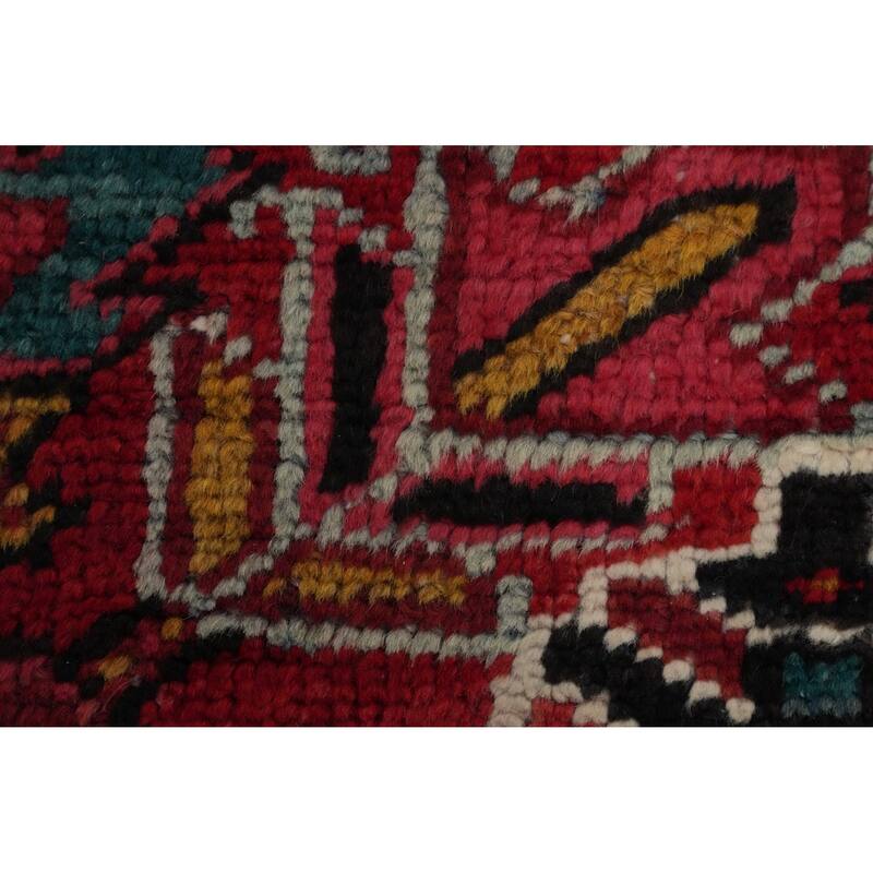 Hand Knotted Oriental 100% Wool Carpet Traditional Medallion Red Heriz Area Rug - 10' 6'' X 7' 10''