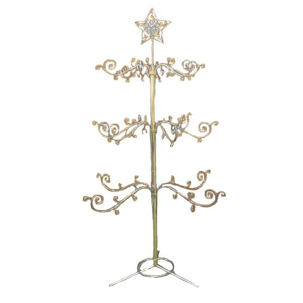 Shop 4 Gold Metal Christmas Ornament Display Tree With Star And