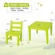 preview thumbnail 34 of 38, Costway 3PCS Kids Table & 2 Chairs Set Outdoor Heavy-Duty All-Weather - See Details