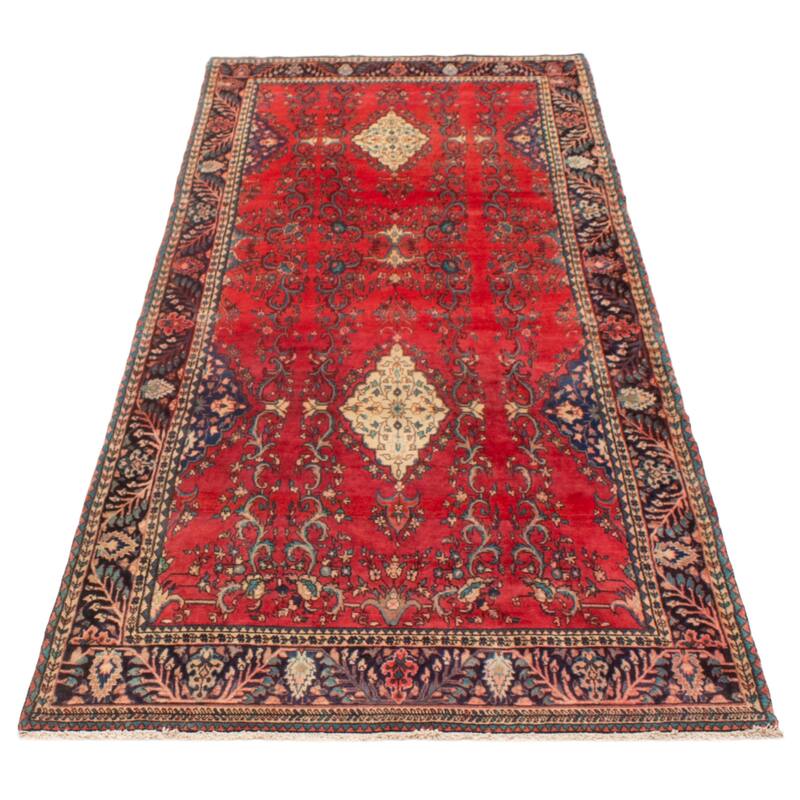 ECARPETGALLERY Hand-knotted Andelz Red Wool Rug - 4'11 x 11'10