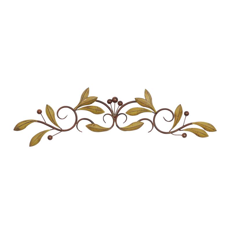 Green Metal Leaf Home Wall Decor