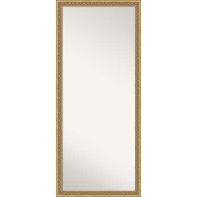 Carter Non-Beveled Framed Full-Length Floor Leaner Mirror - Carter Dark Gold - 28 x 64 in