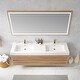 preview thumbnail 4 of 7, Palencia 72" Wall-Mount Vanity with White Sink Top and Mirror