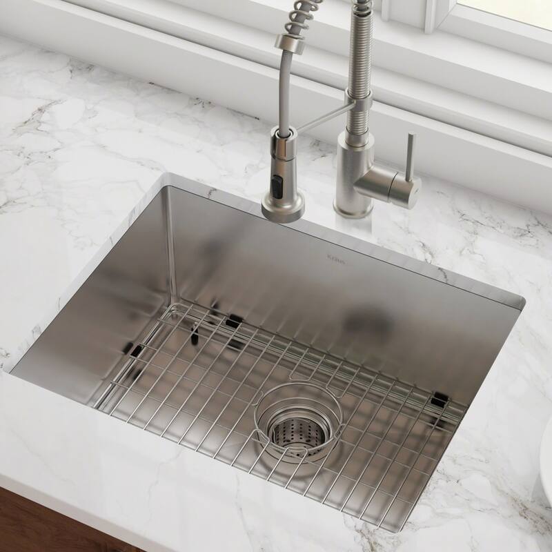 KRAUS Standart PRO Undermount Single Bowl Stainless Steel Kitchen Sink