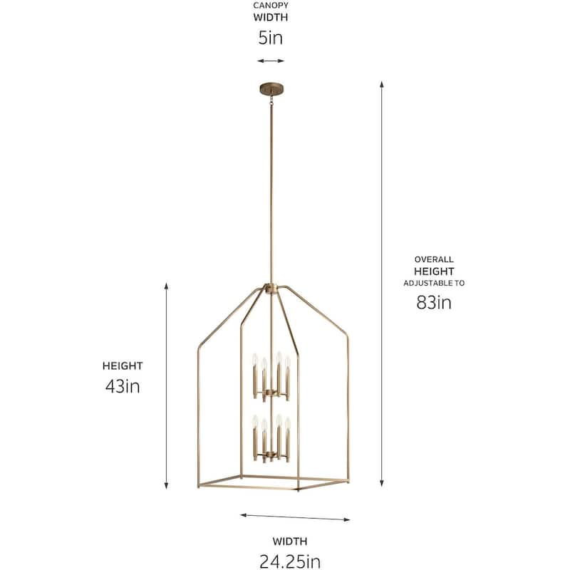 Kichler 52724 Madden 8 Light 25" Wide Taper Candle Pendant