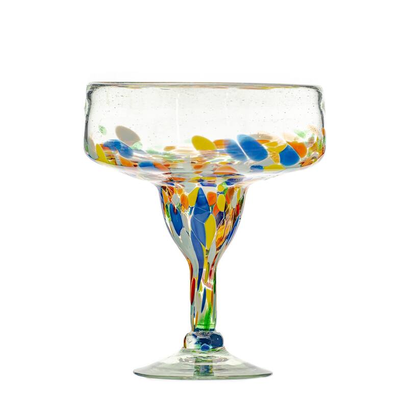 10 Strawberry Street Pueblo Handblown Mexican Glassware, Set of 4