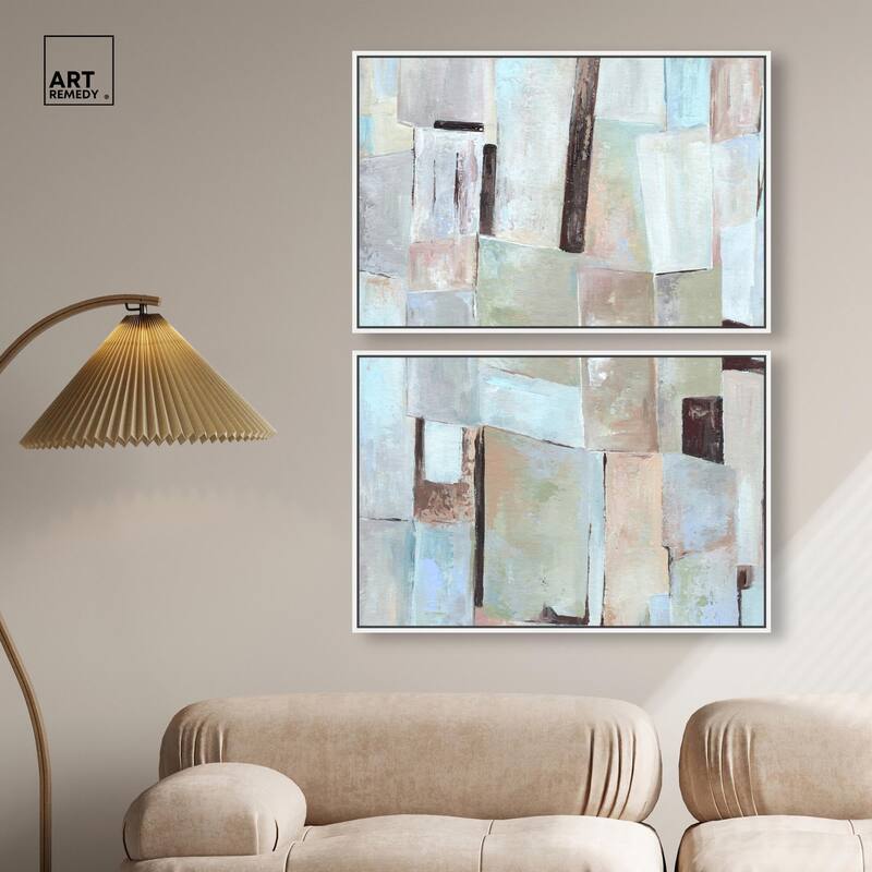 Crossed Lines Canvas Set of 2 by Art Remedy