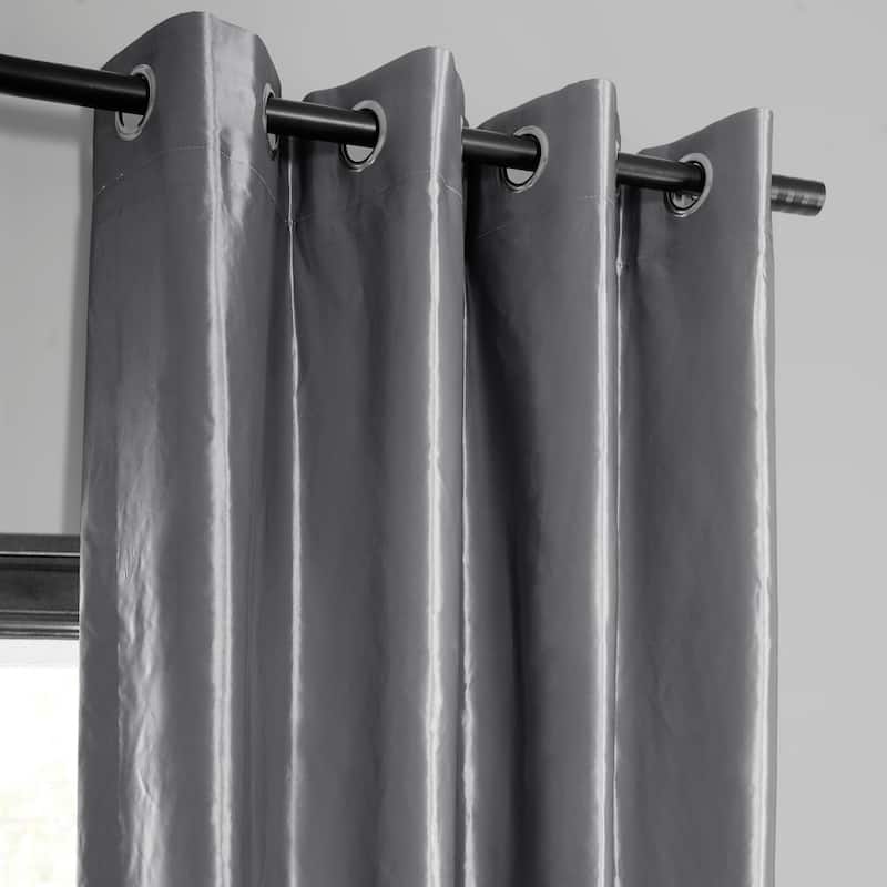 Exclusive Fabrics Blackout Faux Silk Taffeta 120-inch Curtain (1 Panel)