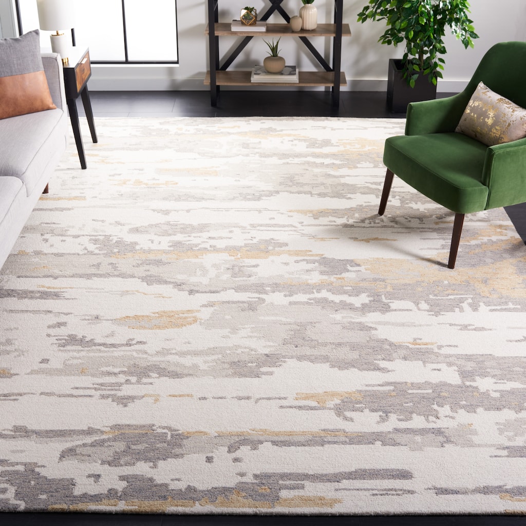 SAFAVIEH Handmade Abstract Kotoko Contemporary Wool Rug