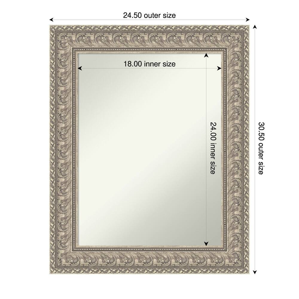 Sydney Silver Non-Beveled Framed Wall Mirror - Sydney Silver