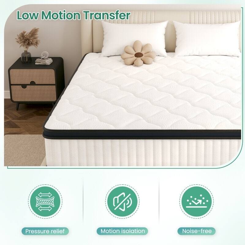 12in Gel Memory Foam Supportive Hybrid Mattress with CertiPUR US Certified