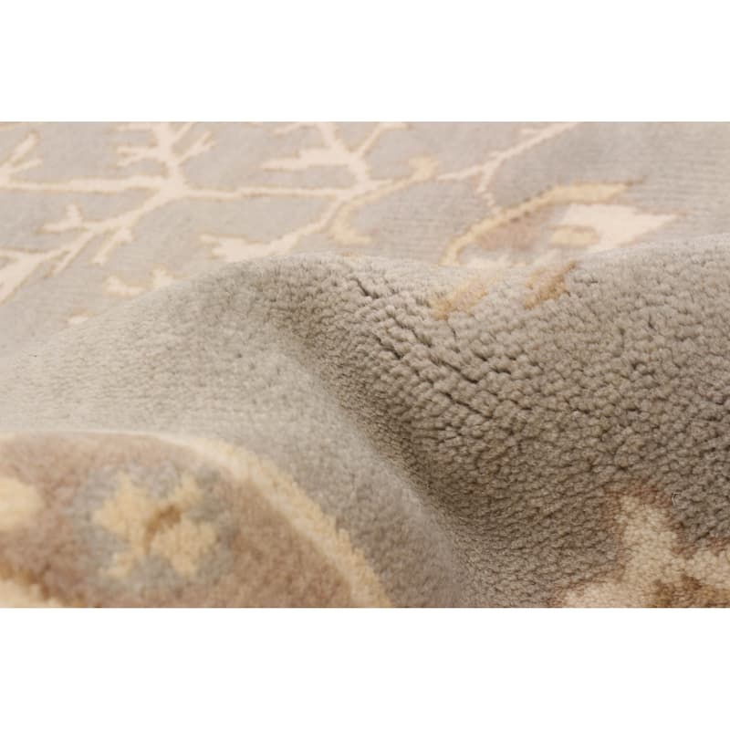 ECARPETGALLERY Hand-knotted Royal Oushak Grey Wool Rug - 7'11 x 9'10