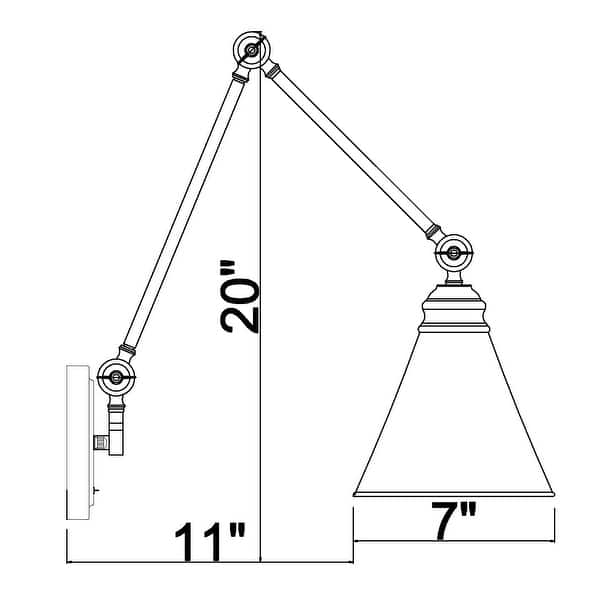 Copper Grove Esmerelda Wall Lamp Sconce Brass Adjustable 1-light