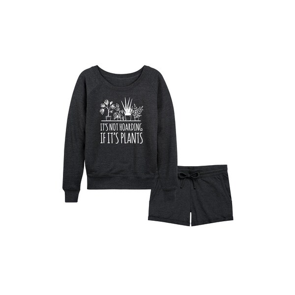 It's not Hoarding if Plants - Women's French Terry Shorts Set - Heather Charcoal. Opens flyout.