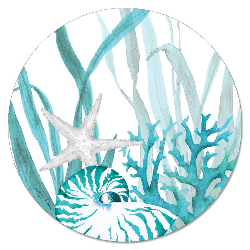 Glass Lazy Susan - Coral Life - 13x.042