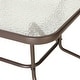 preview thumbnail 27 of 30, Rectangular Glass Metal Patio Table with Umbrella Hole