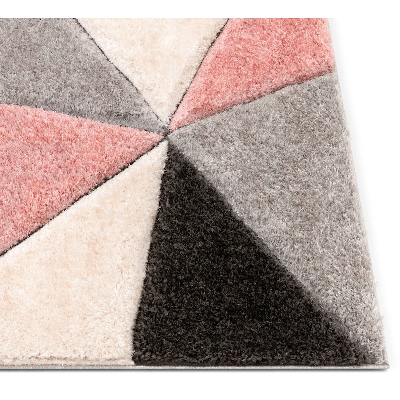 Well Woven San Francisco Venice Geometric Shag Area Rug