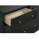 preview thumbnail 13 of 21, Cavelle 6-drawer Dresser and Mirror Black