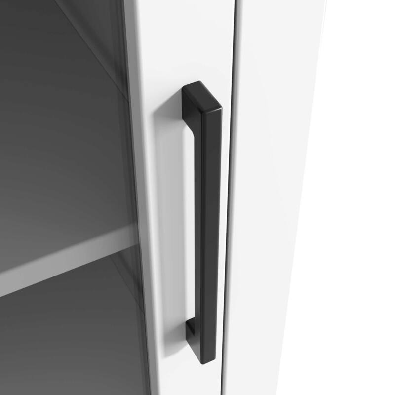 Kensington 16-28 Inch Bath Storage Glass Cabinet